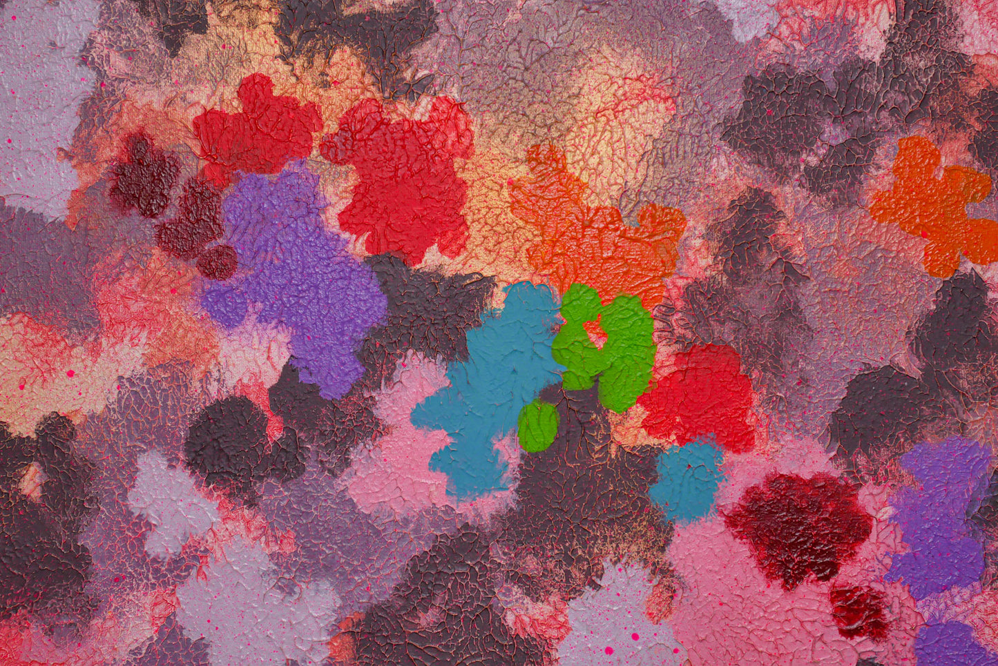 Oriental Celebration No. 05 - Acrylic & Metallic Spray Paint on Canvas