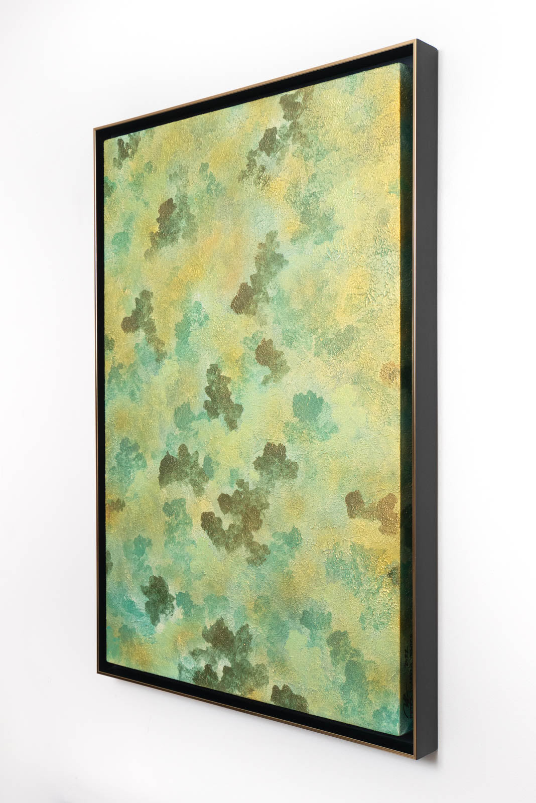 Emerald Circulation No. 02 - Acrylic & Metallic Spray Paint on Canvas