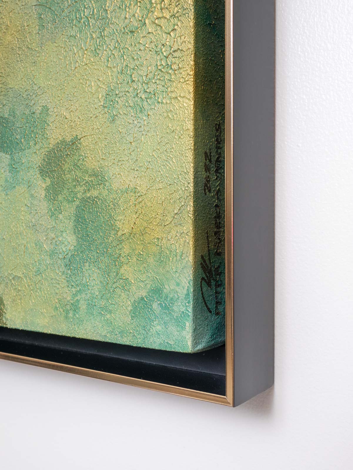 Emerald Circulation No. 02 - Acrylic & Metallic Spray Paint on Canvas