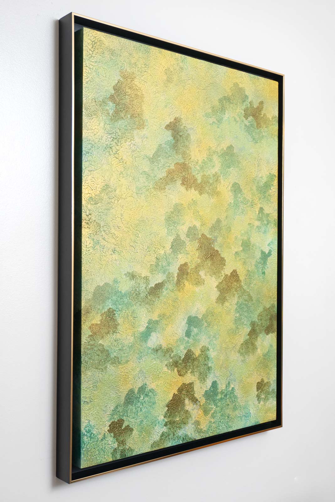 Emerald Circulation No. 03 - Acrylic & Metallic Spray Paint on Canvas