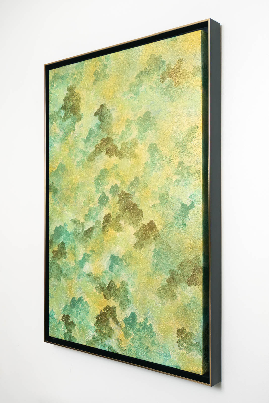 Emerald Circulation No. 03 - Acrylic & Metallic Spray Paint on Canvas