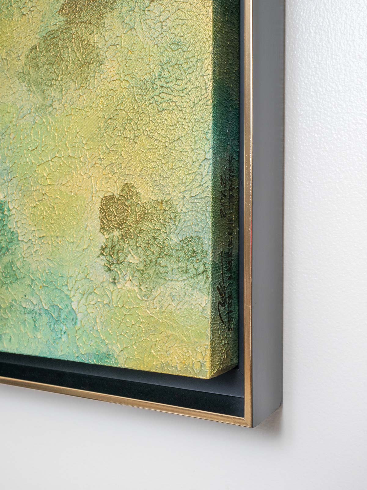 Emerald Circulation No. 03 - Acrylic & Metallic Spray Paint on Canvas