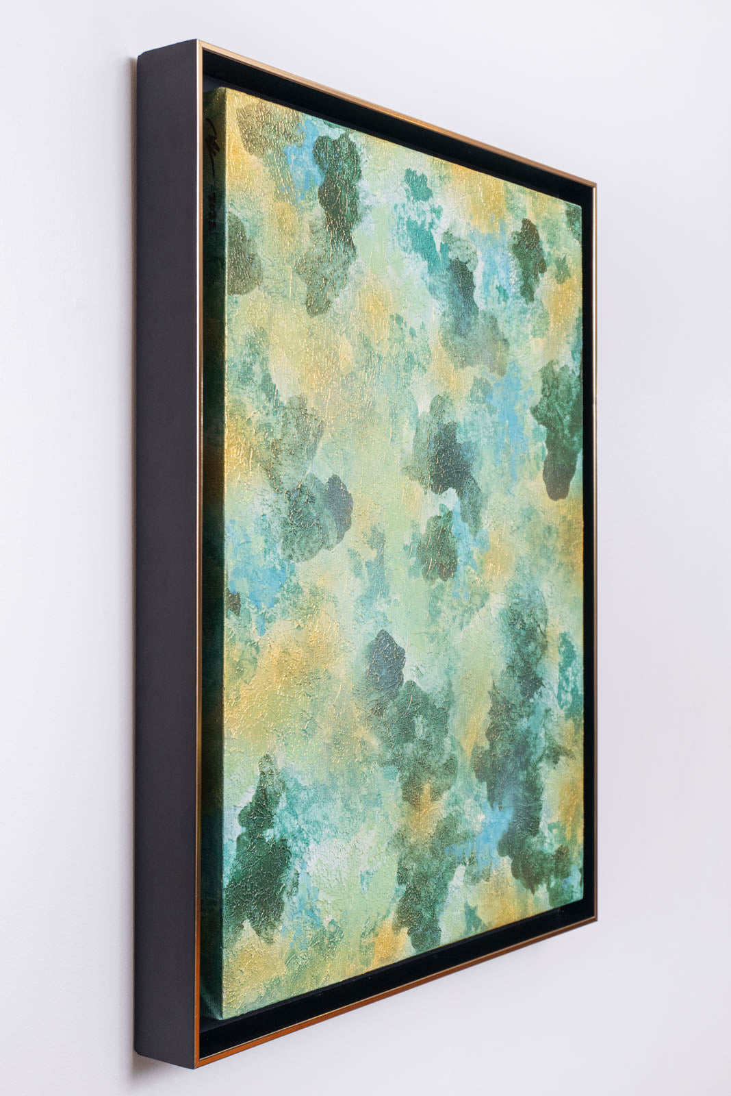 Emerald Circulation No. 04 - Acrylic & Metallic Spray Paint on Canvas