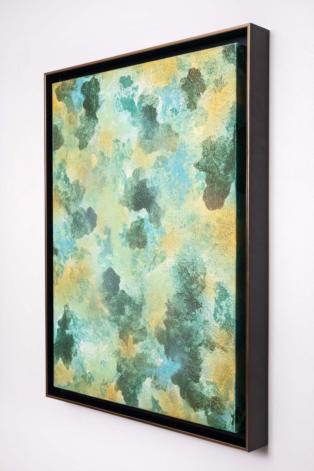 Emerald Circulation No. 04 - Acrylic & Metallic Spray Paint on Canvas