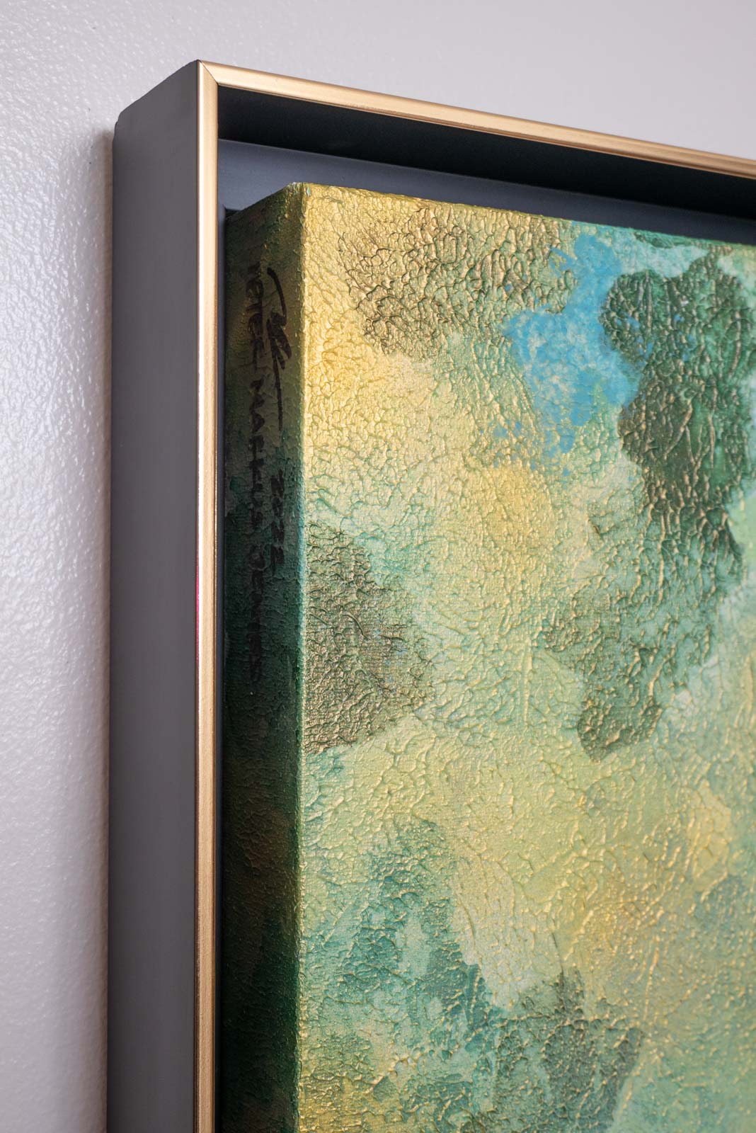 Emerald Circulation No. 04 - Acrylic & Metallic Spray Paint on Canvas