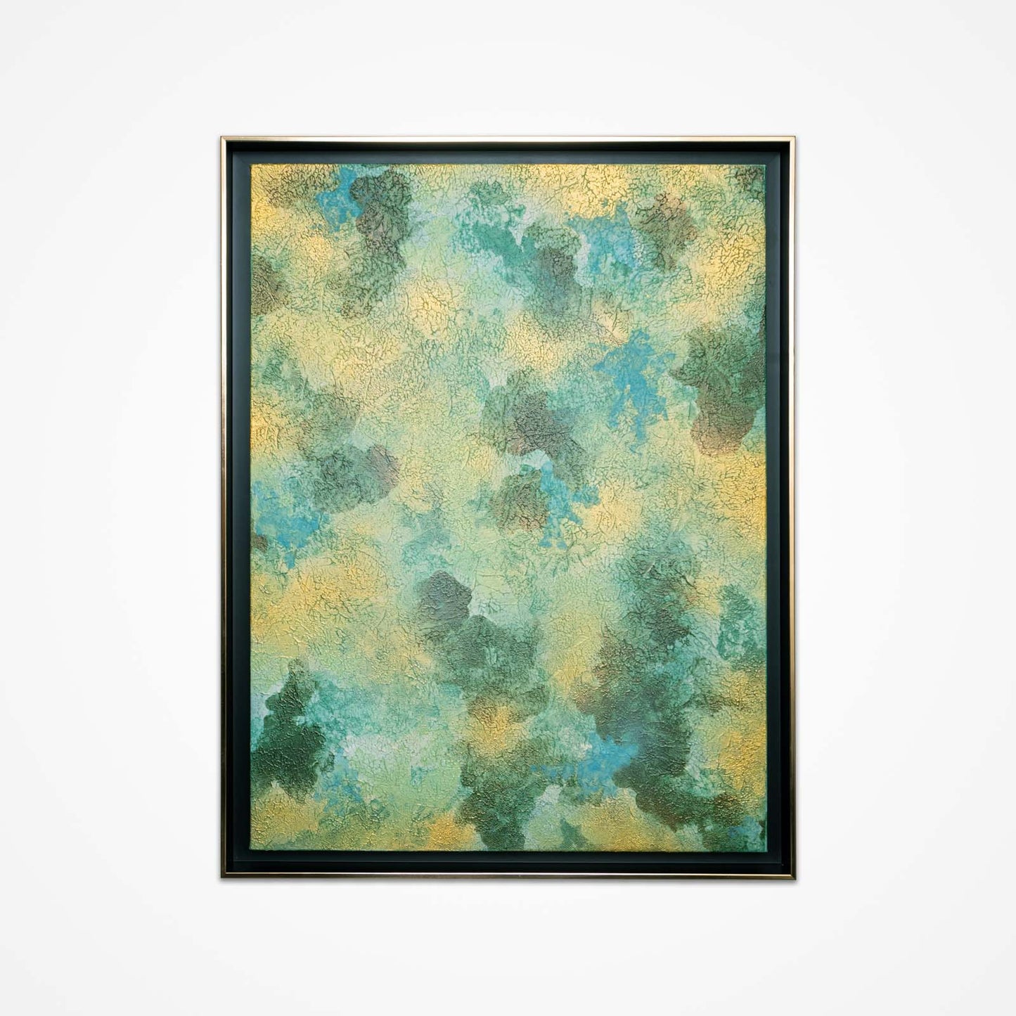 Emerald Circulation No. 04 - Acrylic & Metallic Spray Paint on Canvas