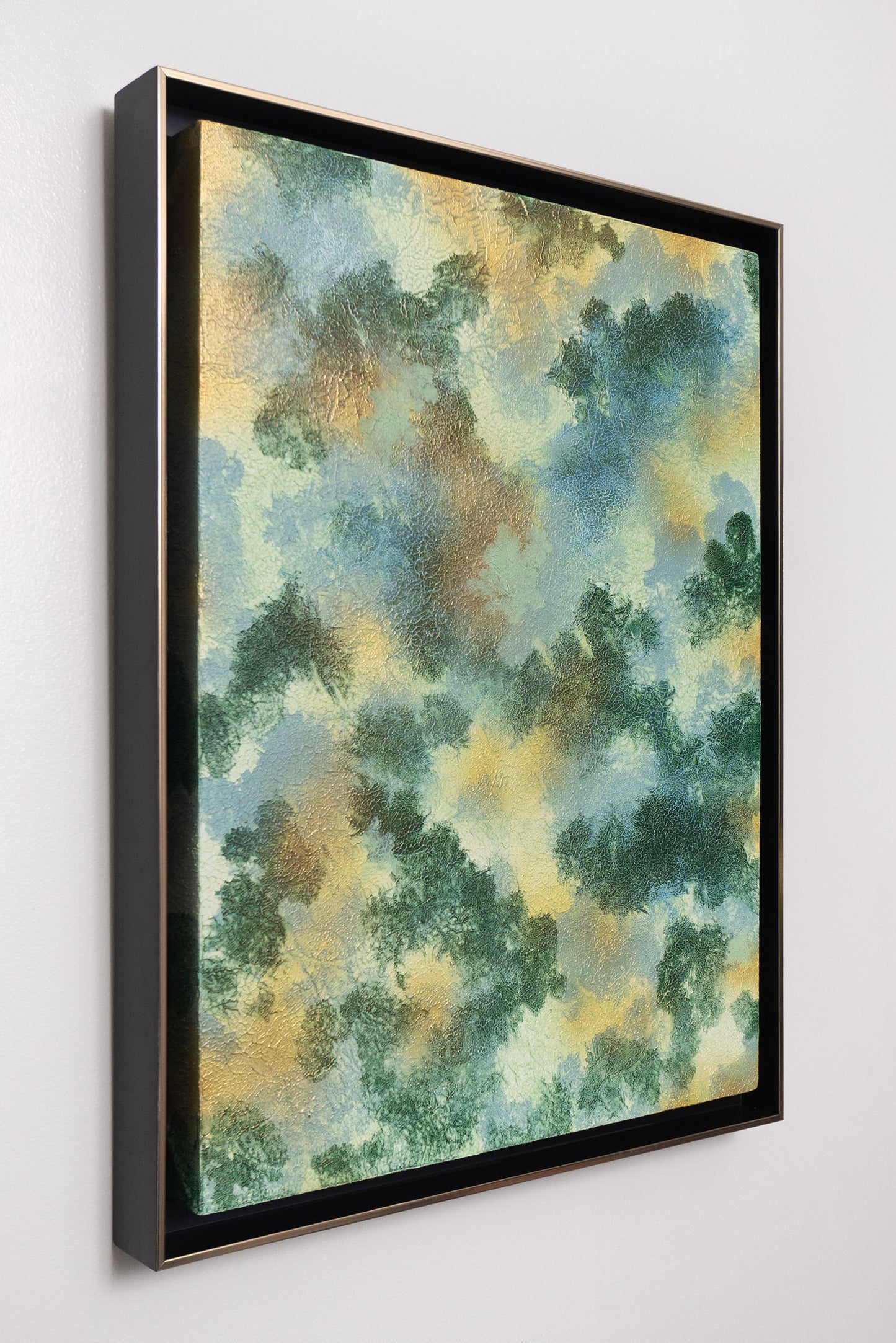 Emerald Circulation No. 05 - Acrylic & Metallic Spray Paint on Canvas