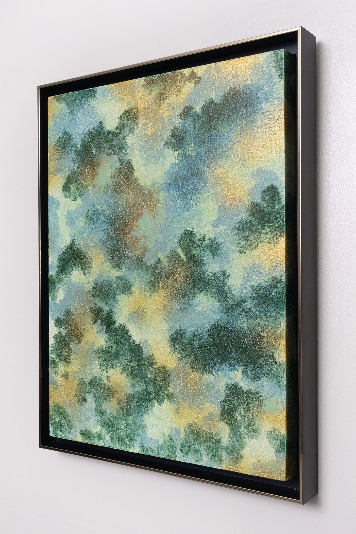 Emerald Circulation No. 05 - Acrylic & Metallic Spray Paint on Canvas