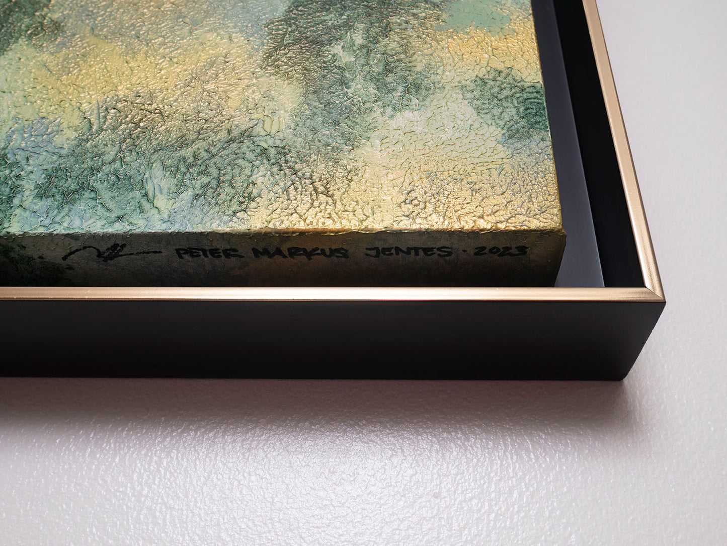 Emerald Circulation No. 05 - Acrylic & Metallic Spray Paint on Canvas