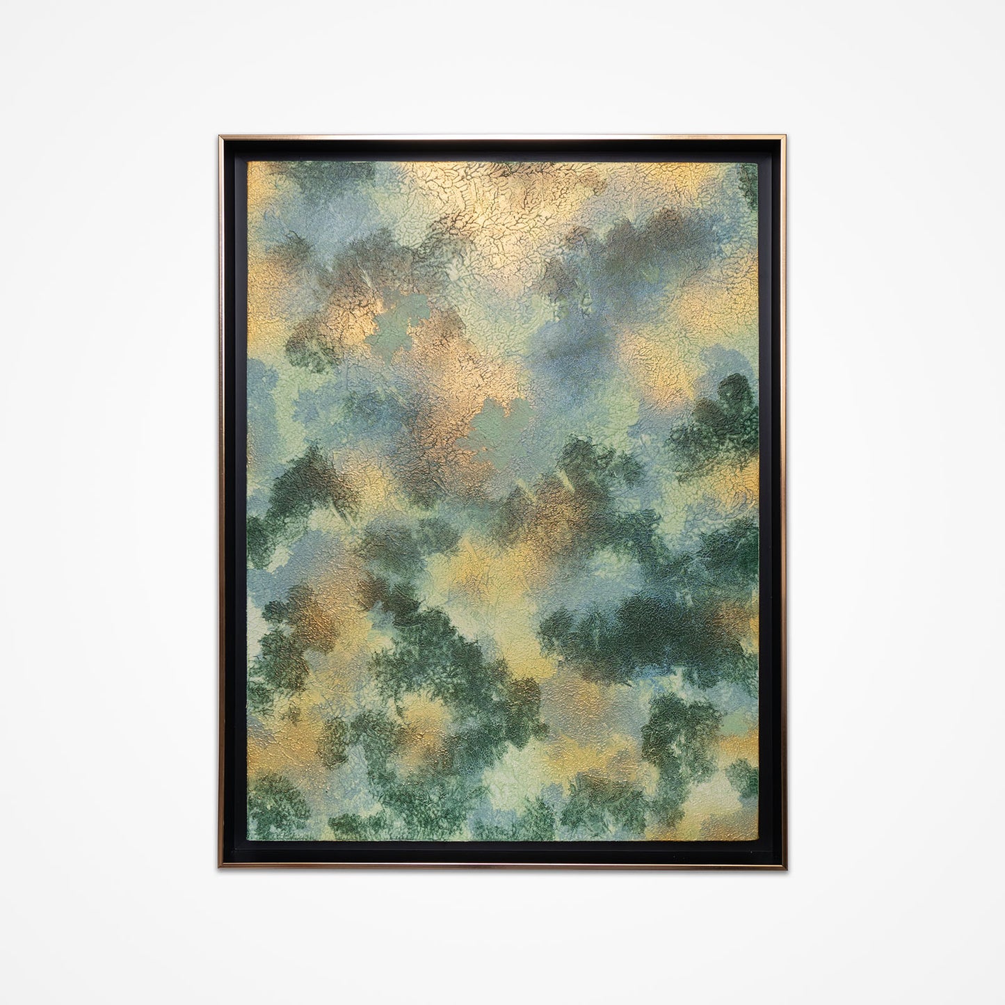 Emerald Circulation No. 05 - Acrylic & Metallic Spray Paint on Canvas