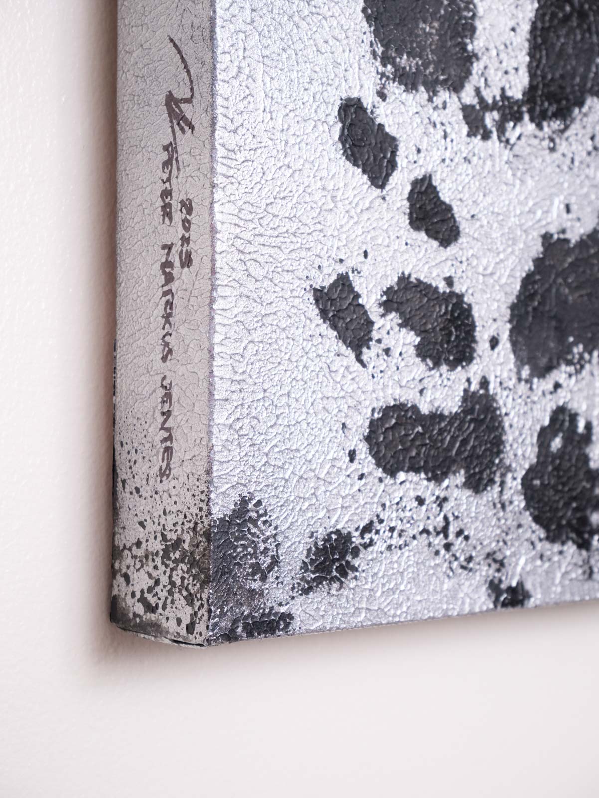 Koi Square 1/8 - Acrylic & Metallic Spray Paint on Canvas