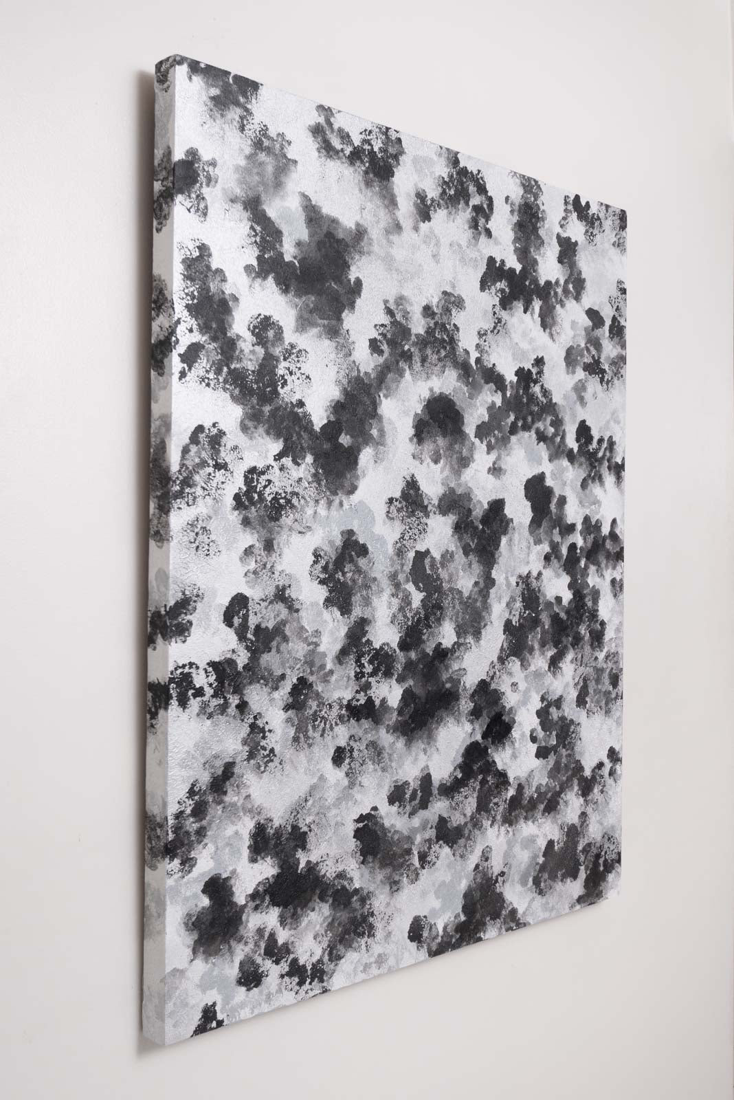Yin Yang Sky - Acrylic & Metallic Spray Paint on Canvas