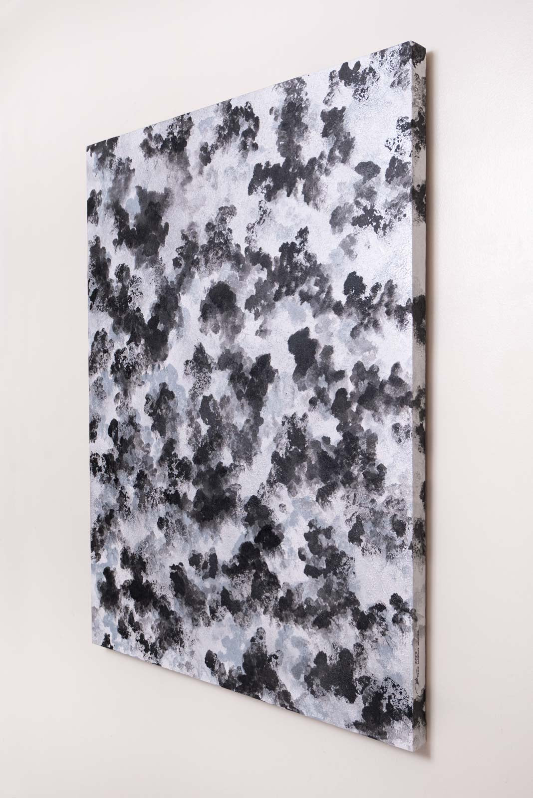 Yin Yang Sky - Acrylic & Metallic Spray Paint on Canvas
