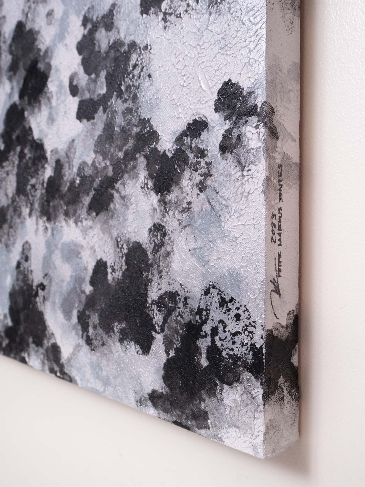 Yin Yang Sky - Acrylic & Metallic Spray Paint on Canvas