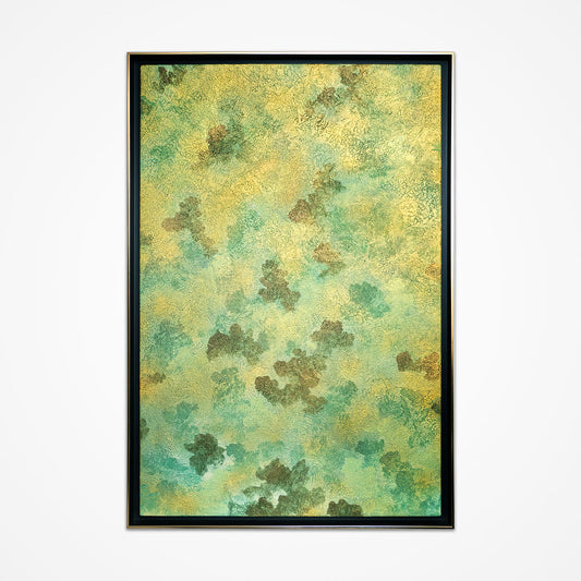 Emerald Circulation No. 02 - Acrylic & Metallic Spray Paint on Canvas