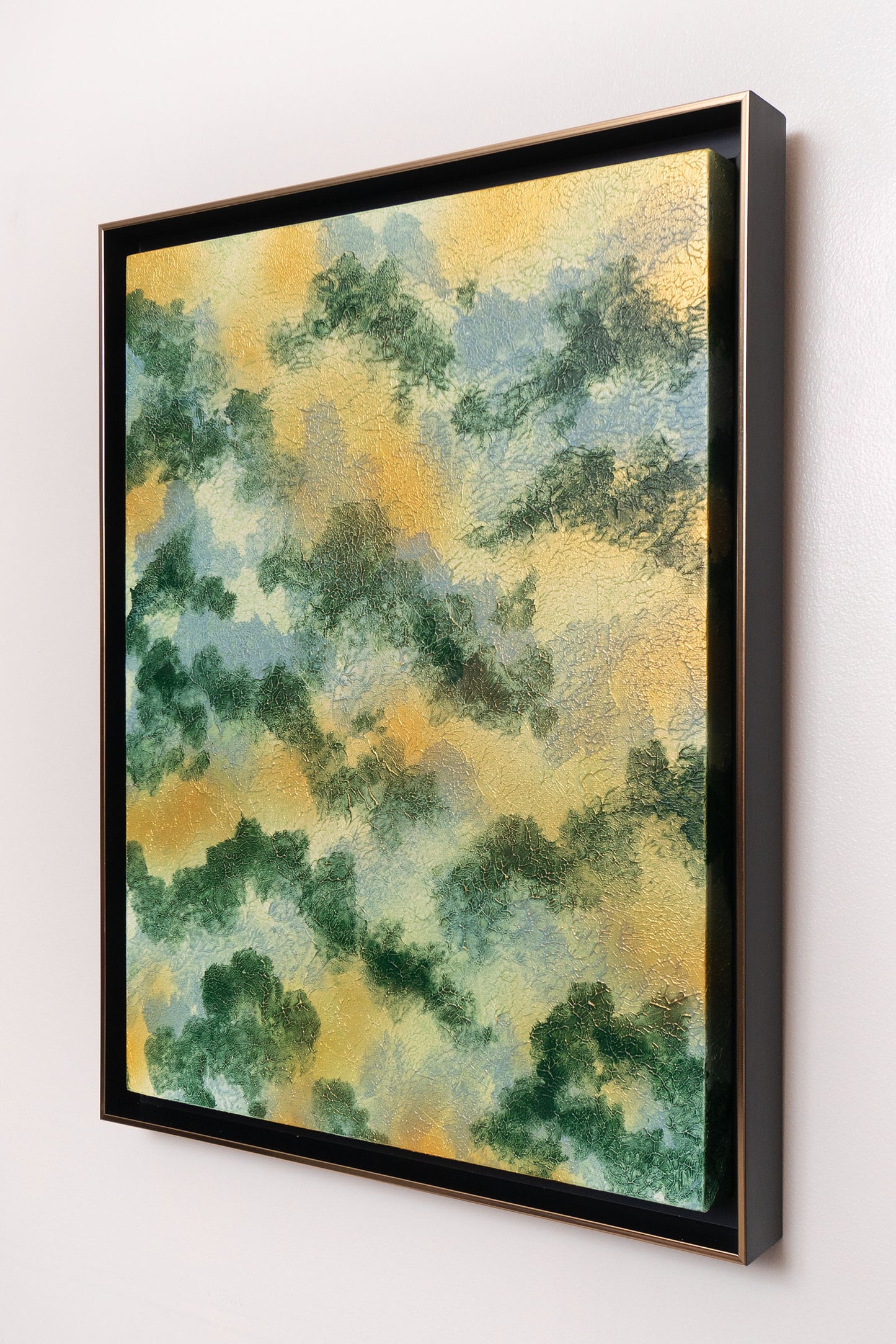 Emerald Circulation No. 06 - Acrylic & Metallic Spray Paint on Canvas