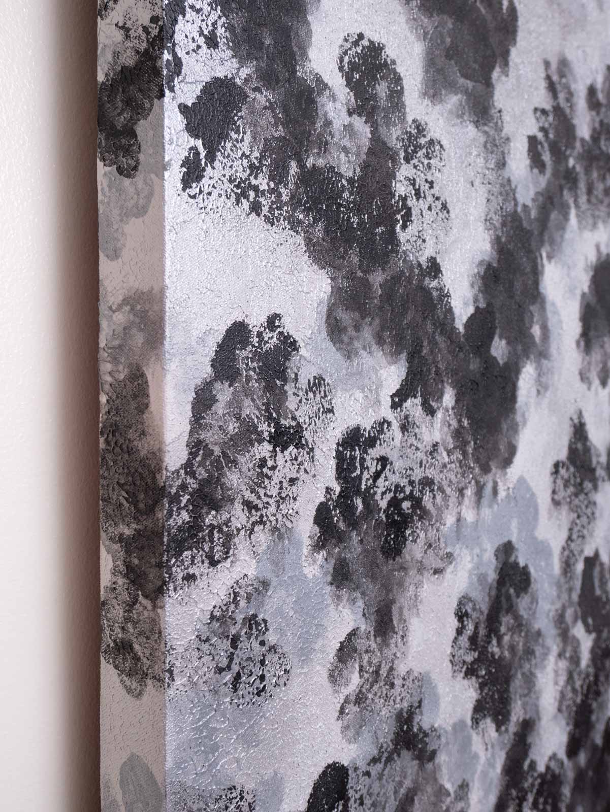 Yin Yang Sky - Acrylic & Metallic Spray Paint on Canvas